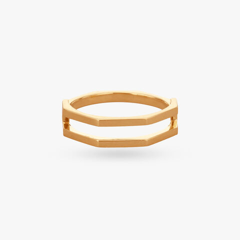Chic Angular Gold Finger Ring
