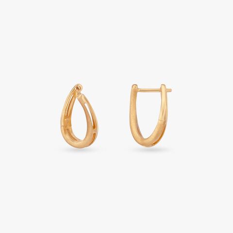 Twisted Loop Gold Hoop Earrings