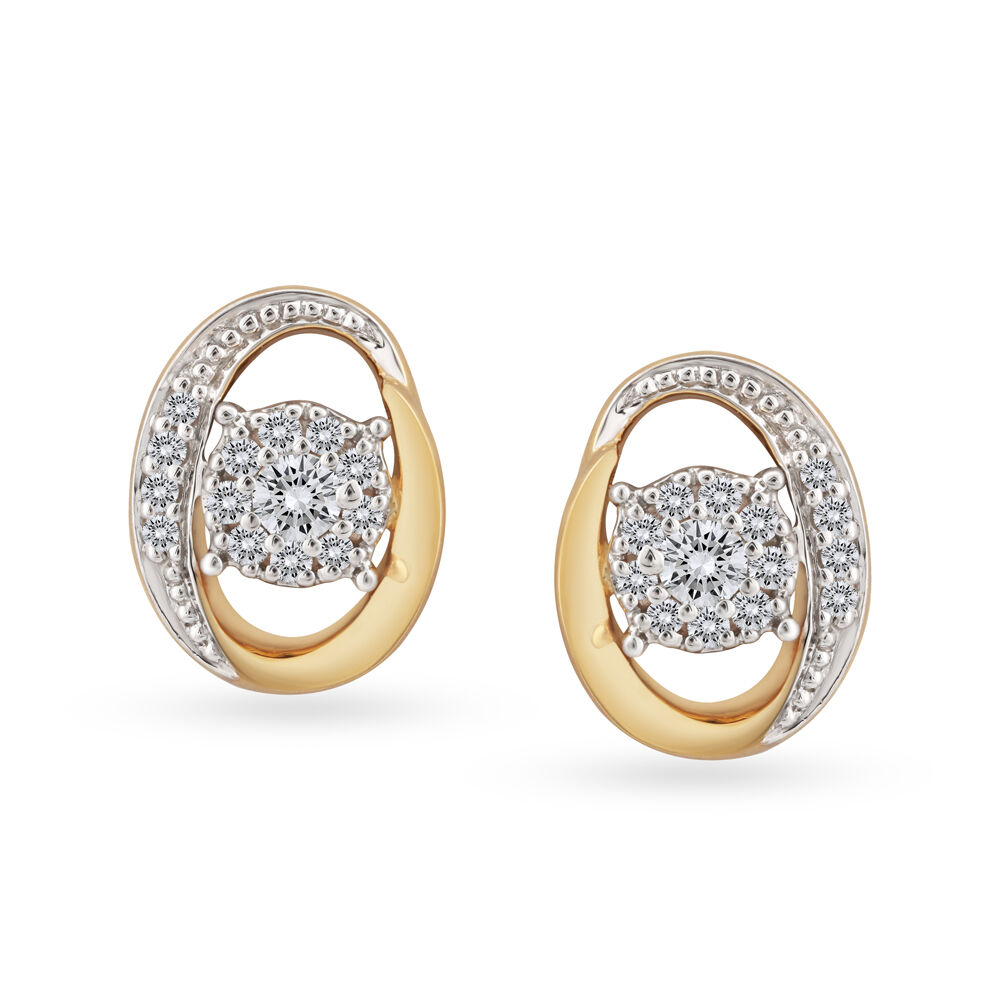 Tanishq diamond online earrings tops