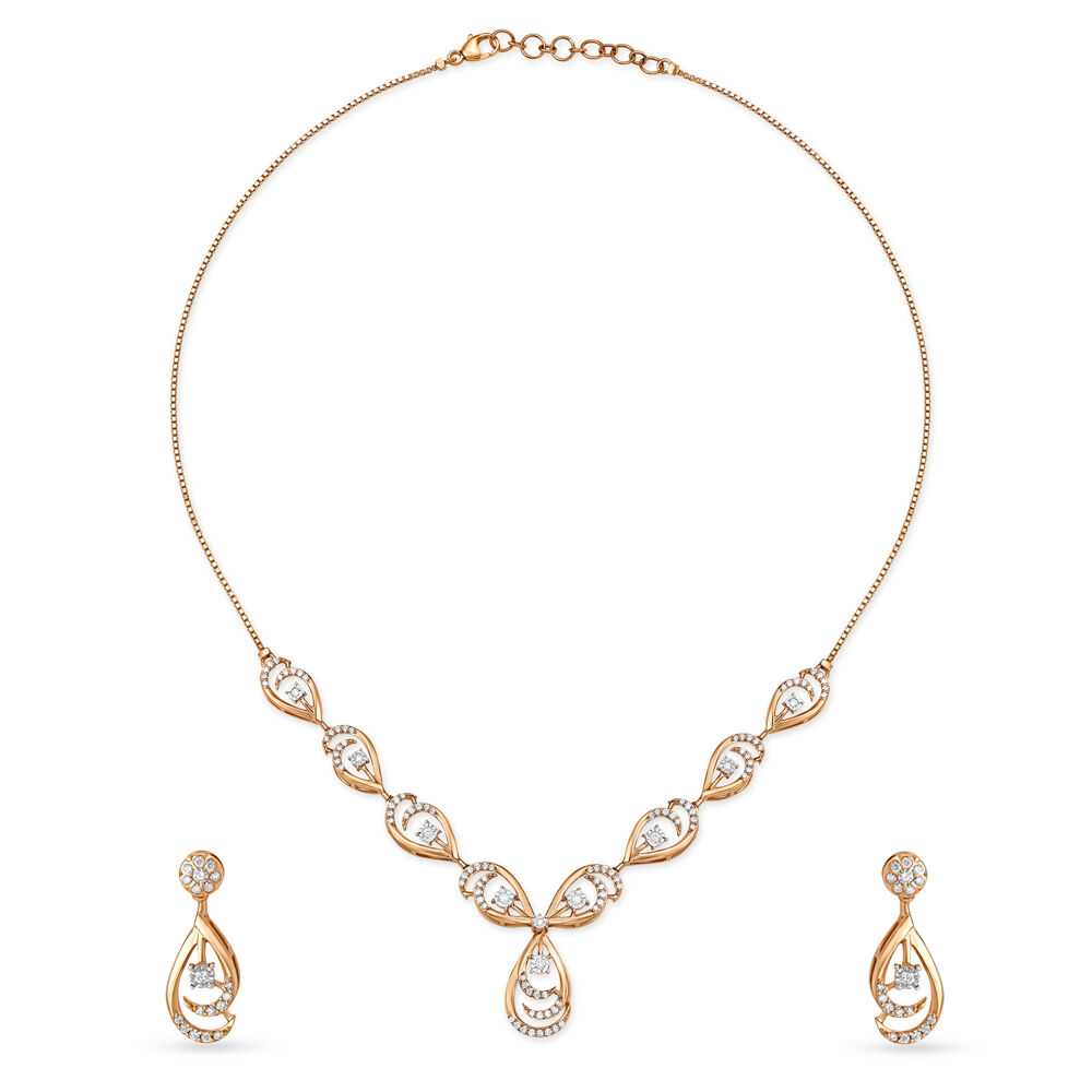 Tanishq online gold necklace set discount