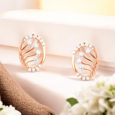 Symphony Diamond Stud Earrings
