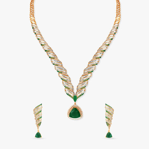 Whorls of Beauty Diamond Necklace Set