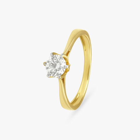 Stellar Veil Solitaire Finger Ring