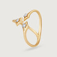 Meteor Trail 14KT Diamond Finger Ring,,hi-res image number null