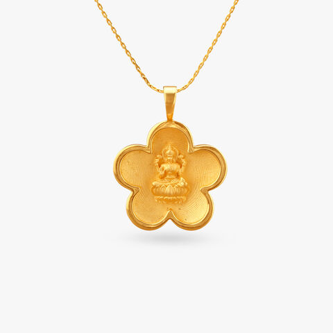 Sacred Laxmi Gold Pendant