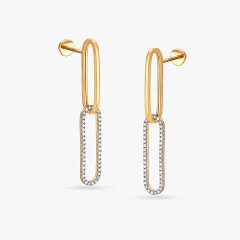 Infinity Diamond Drop Earrings