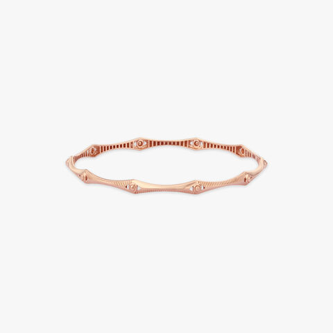 Sculpted Rhythm Gold Bangle