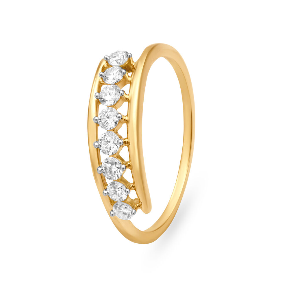 Delicate Leafy Eternity Diamond Ring