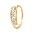 Enchanting 18 Karat Yellow Gold And Diamond Trail Finger Ring,,hi-res image number null
