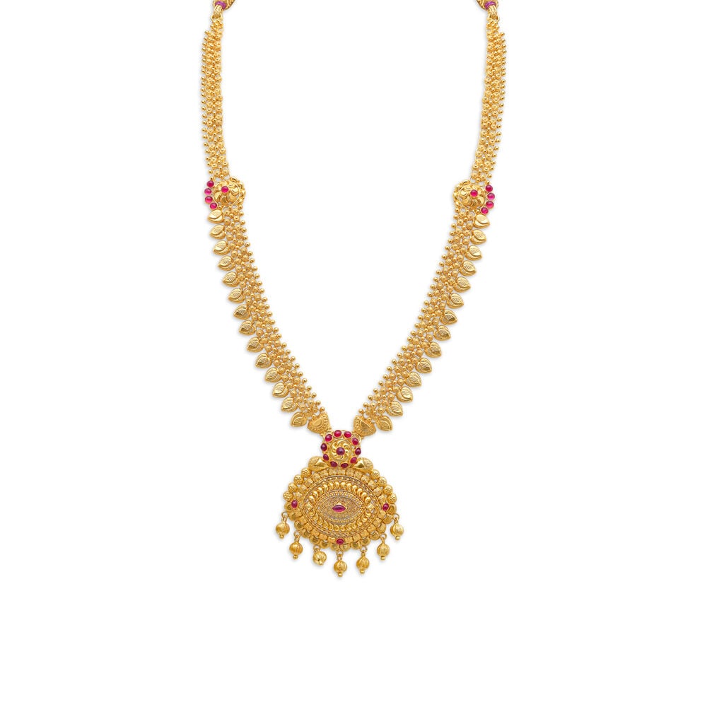 Tanishq gold long haram designs with price sale