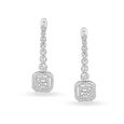 Brilliant White Gold and Diamond Drop Earrings,,hi-res image number null
