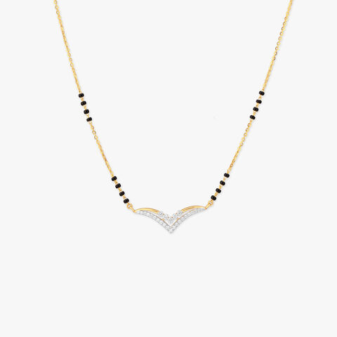 Chevron Promise Diamond Mangalsutra
