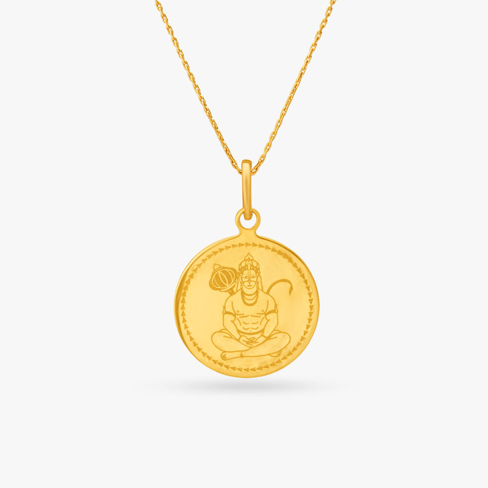 Divine Lord Hanuman Gold Pendant