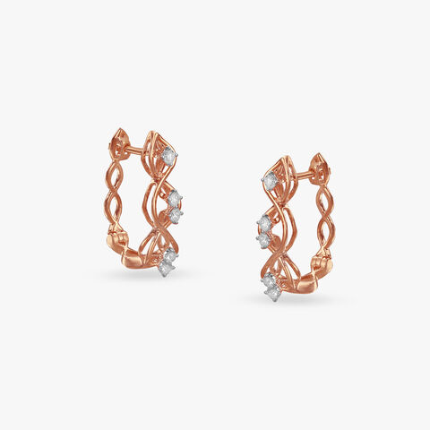 Lustrous Loops Diamond Hoop Earrings