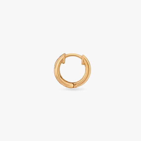 Triple Impact Diamond Hoop Earring For Men