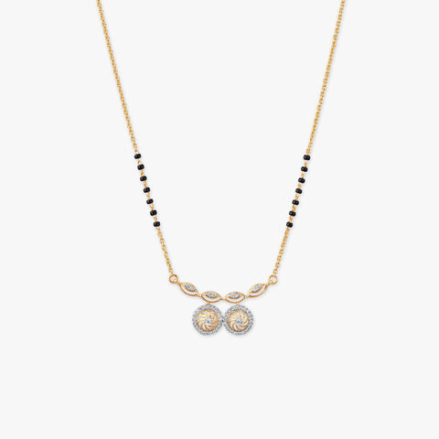 Twin Swirl Diamond Watti Mangalsutra