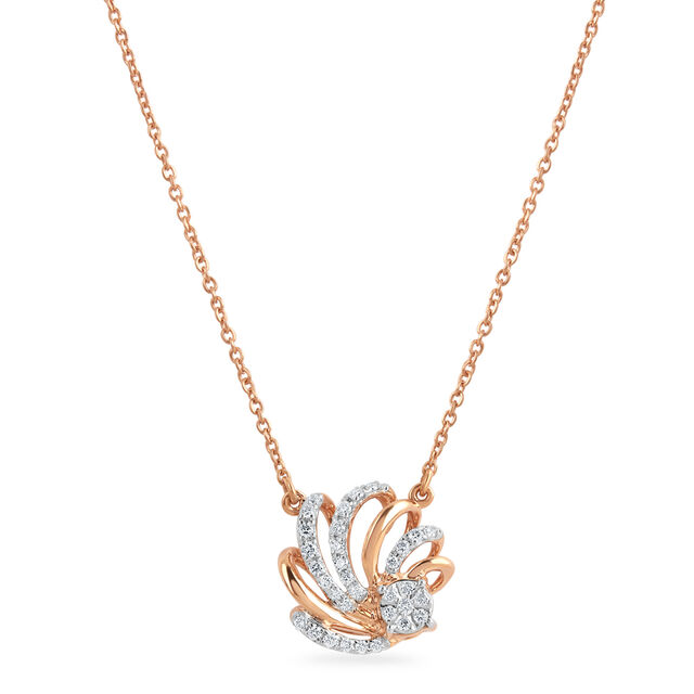 14KT Rose Gold Catch Me If You Can Diamond Pendant with Chain,,hi-res image number null
