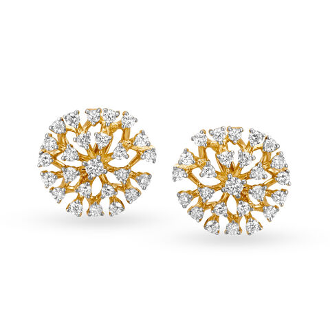 Shimmering Dainty Diamond Stud Earrings