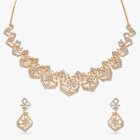 Petal Prism Diamond Necklace Set