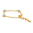 Mamma Mia 14 KT Yellow Gold Evil Eye Bracelet for Kids,,hi-res image number null