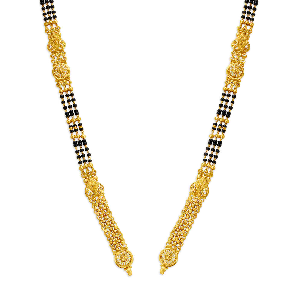 Gold long mangalsutra designs shop with price in tanishq