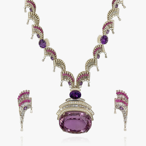 Majestic Arc Diamond Necklace Set