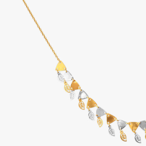 Contemporary Leaf Gold Chain