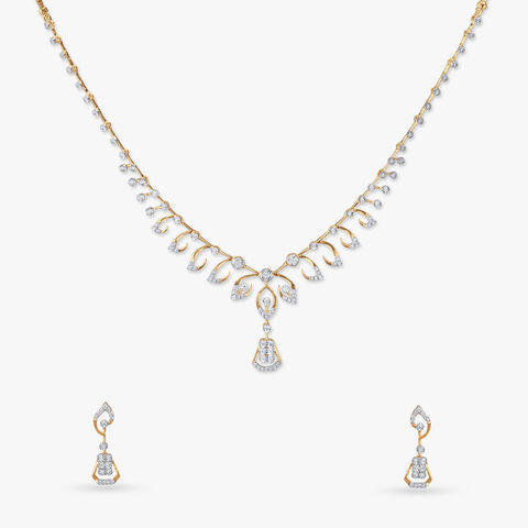 Radiant Vine Diamond Necklace Set