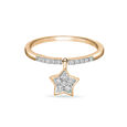 14 KT Reversible Star Rose Gold and Diamond Ring,,hi-res image number null