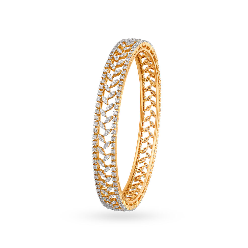 Single line diamond bangle tanishq store