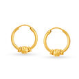 Timeless 18 Karat Yellow Gold Bali-Style Hoop Earrings,,hi-res image number null