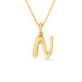 Letter Perfect 'N' Gold Pendant,,hi-res image number null