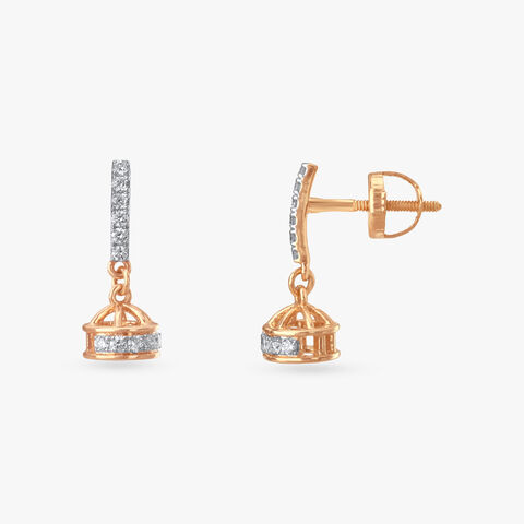 Dazzle Dome Diamond Jhumka Earrings