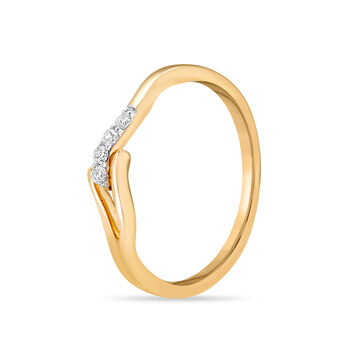 14 KT Yellow Gold Glinting Twigs Diamond Ring