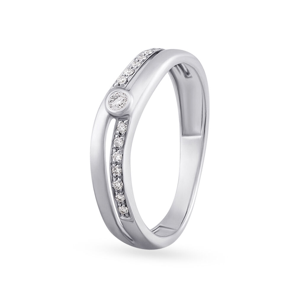 Luminous Platinum and Diamond Ring