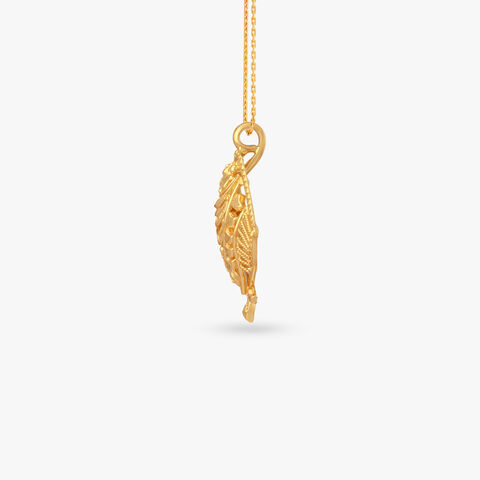 Ornate Horizon Gold Pendant