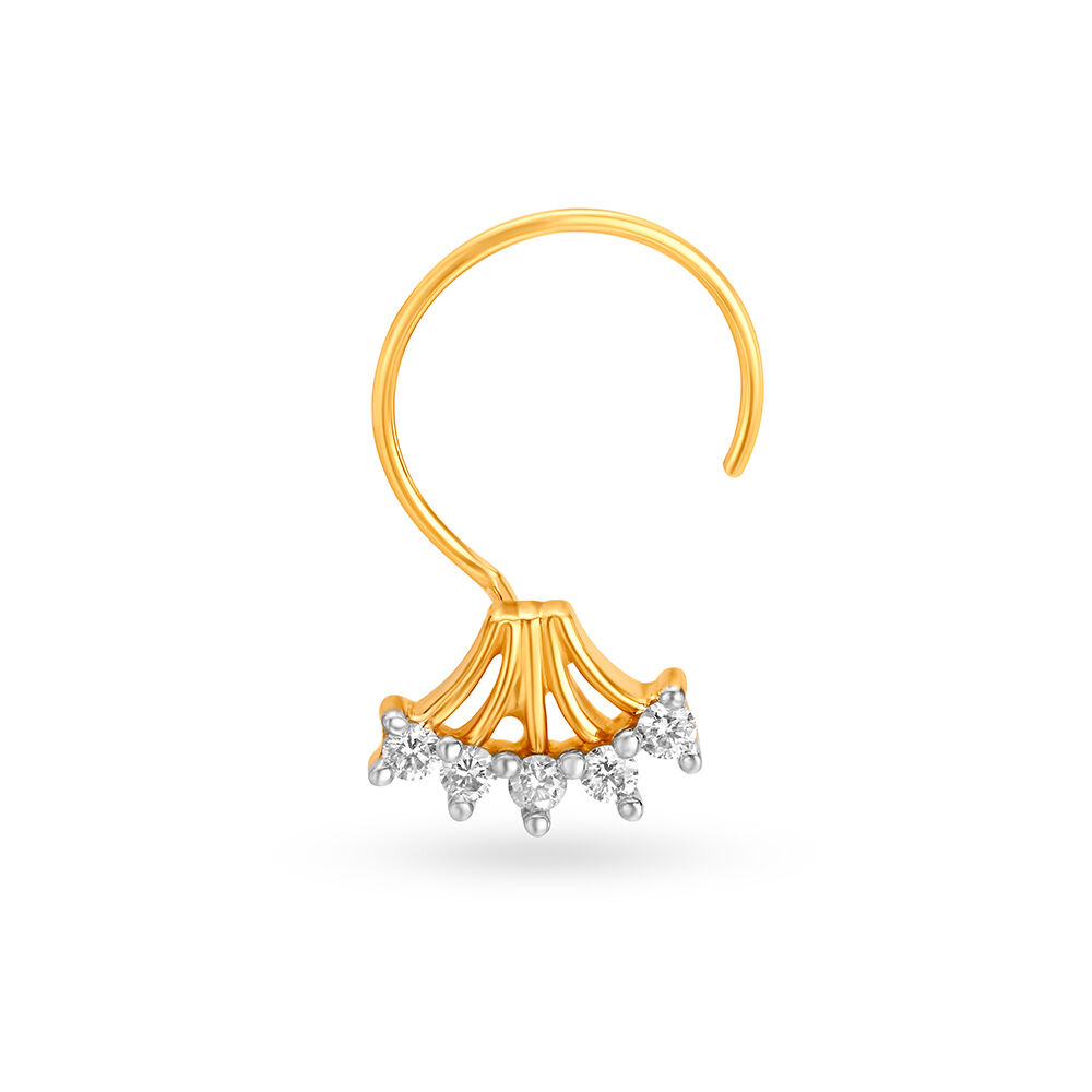 Royal diamond top nose pin