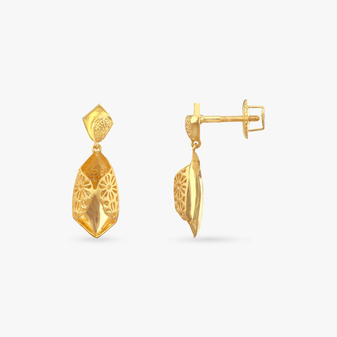 Filigree Grace Gold Drop Earrings