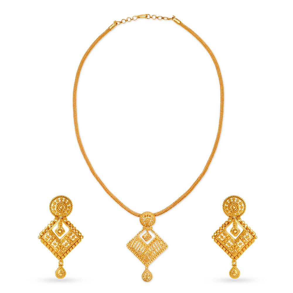 Ethereal Gold Necklace Set