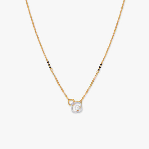 Square Charm Diamond Mangalsutra