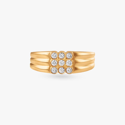 Majestic Grid Diamond Finger Ring for Men alternate view 1