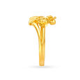 Glamorous Yellow Gold Floral Finger Ring,,hi-res image number null