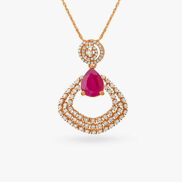 Regal Rose Gold and Diamond Pendant