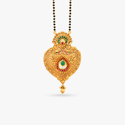 Majestic Peacock Gold Pendant
