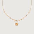 Radiating Star 14KT Pearl Necklace,,hi-res image number null