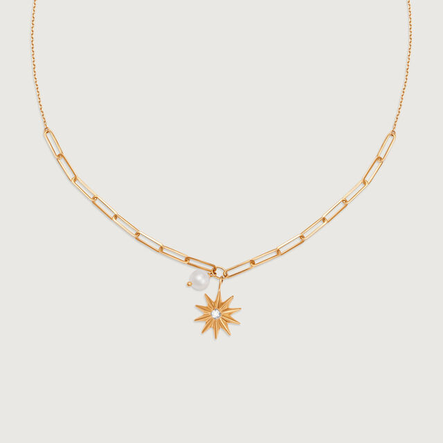 Radiating Star 14KT Pearl Necklace,,hi-res image number null