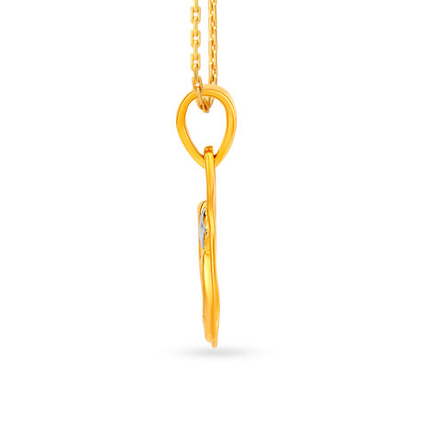 Yellow white gold pendant