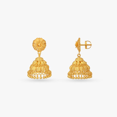 Floral Bell Drop Jhumka