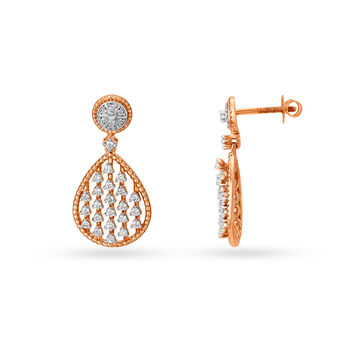 18KT Rose Gold Twinkle In Drop Earrings