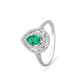 Teardrop Birth Stone Diamond Finger Ring,,hi-res image number null